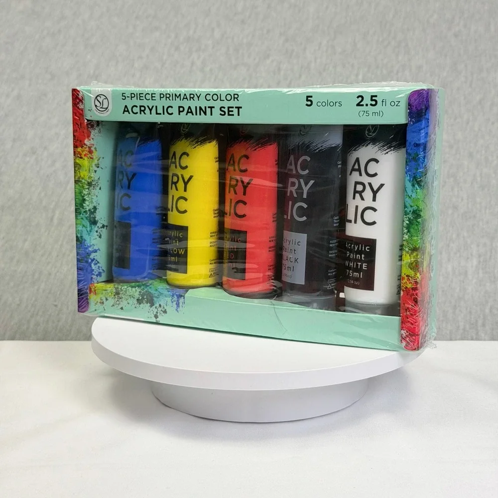 Supply Line 5 Piece Primary Color Acrylic Paint Set 2.5oz Tubes 003-6793 NEW